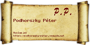 Podhorszky Péter névjegykártya